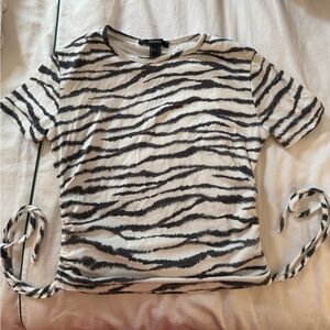 Zebra Cropped Top
